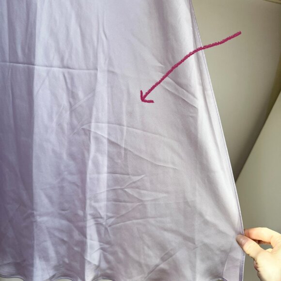 Free People Countryside Maxi Lace Slip Dress Satin Purple Cream Small - Picture 9 of 15